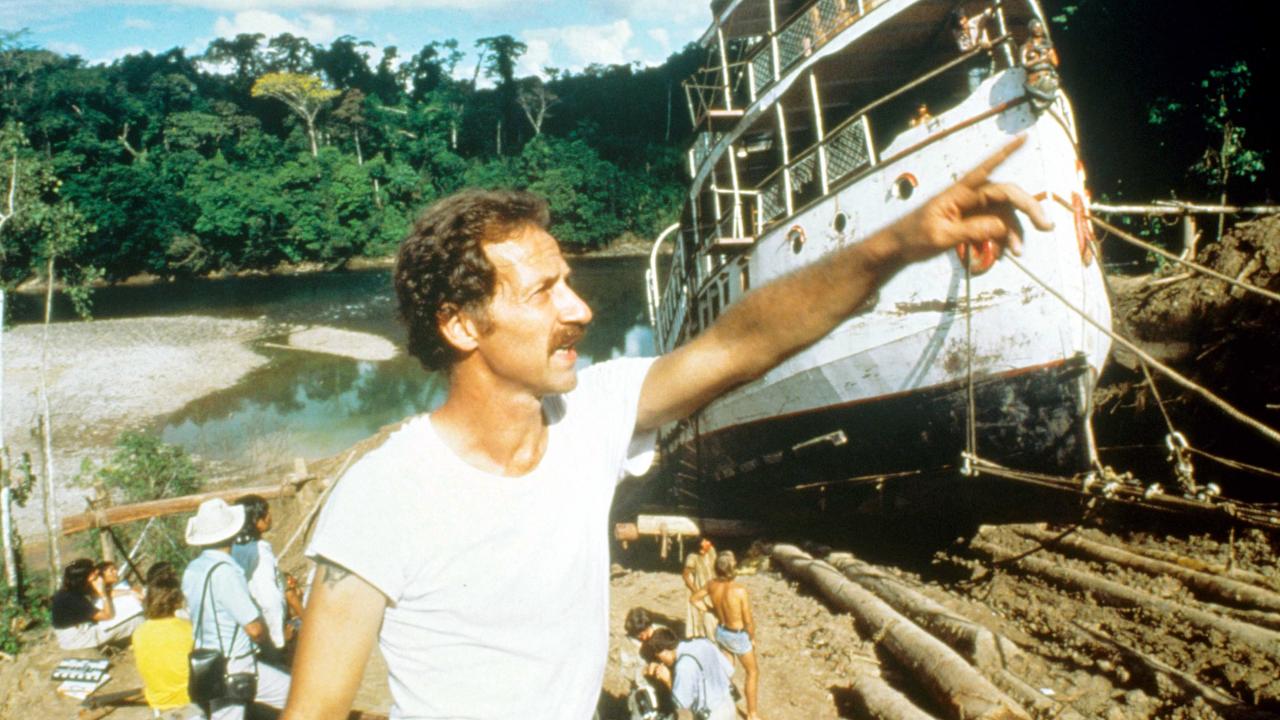 Der Regisseur Werner Herzog bei den Dreharbeiten zu Fitzcarraldo, Werkfoto