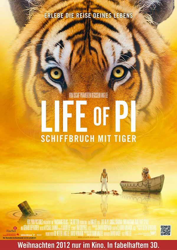 Life of Pi: Schiffbruch mit Tiger, Filmplakat(Foto: 2012 Twentieth Century Fox)