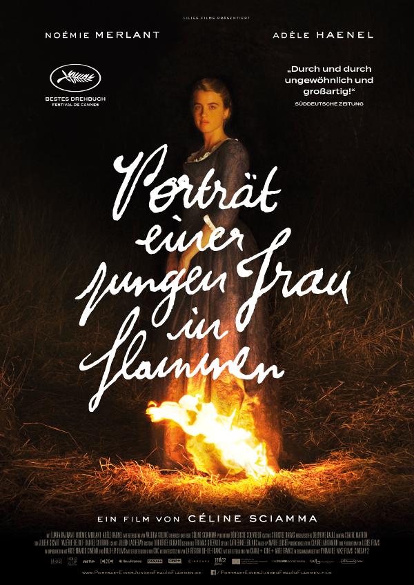 Porträt einer jungen Frau in Flammen (Filmplakat)