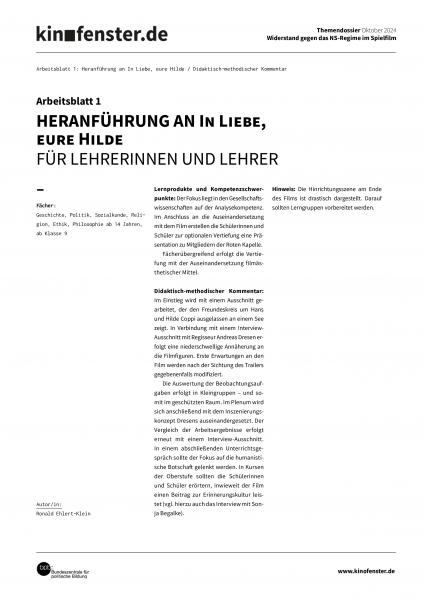 Vorschaubild für Dossier Widerstand gegen das NS-Regime – didaktischer Kommentar