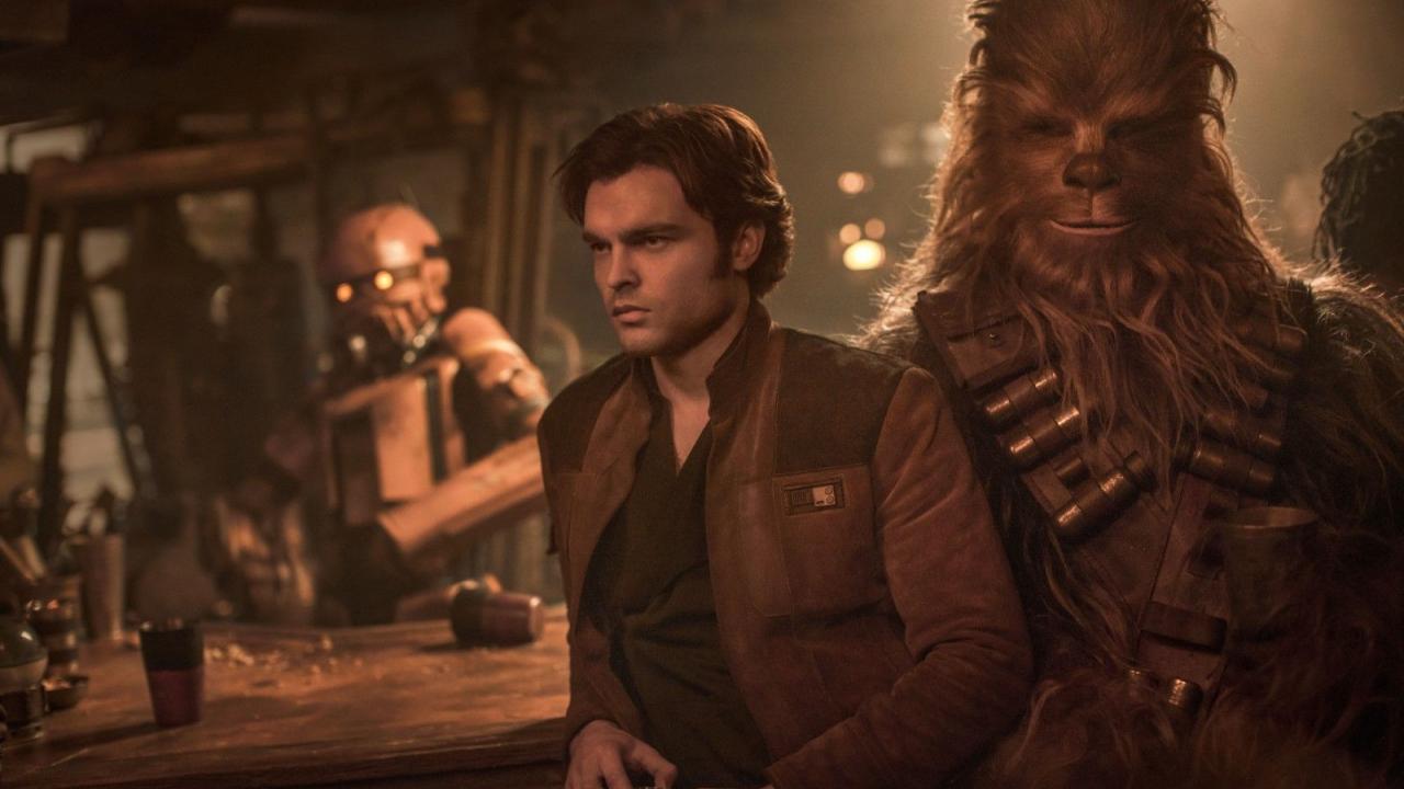 Solo: A Star Wars Story, Szenenbild: Han Solo als junge Mann zusammen mit Chewbacca