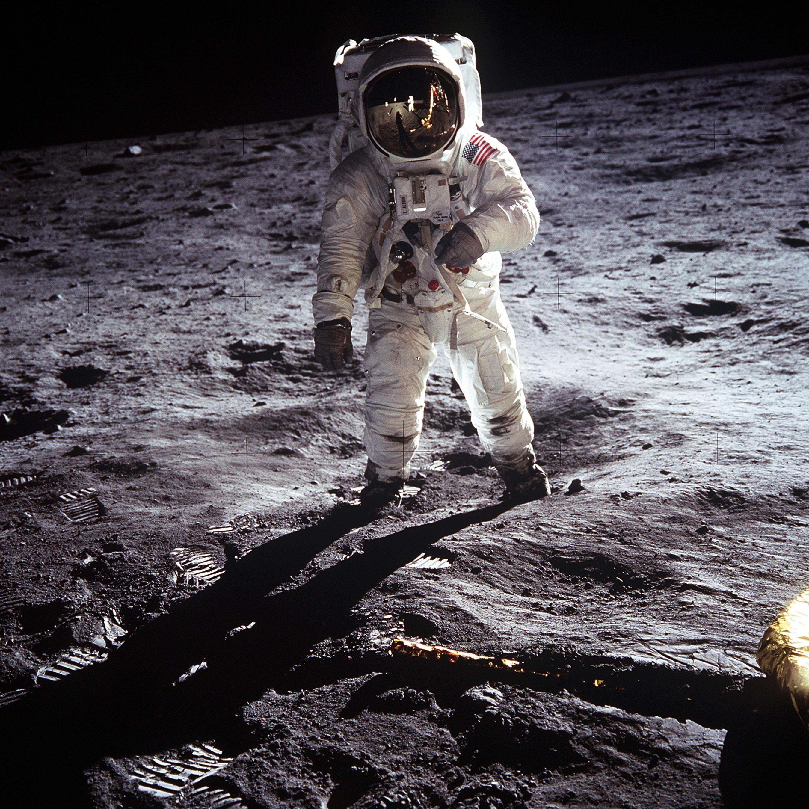 Der Astronaut Buzz Aldrin auf dem Mond